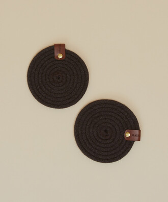 2’Lİ BARDAK ALTLIĞI – 11 cm – KAHVE - 1