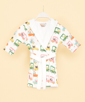 رداء حمام للأطفال على شكل سيارة مضحكة - 1