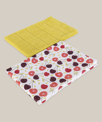 CHERRY 2'Lİ MUTFAK HAVLUSU