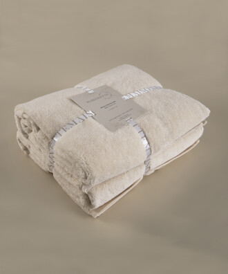 ELEGANCE BANYO HAVLUSU 2'Lİ SET BEJ