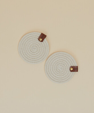 2-Piece Coaster – 11 cm – Cream - 1