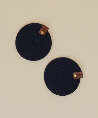 2-Piece Coaster – 11 cm – Navy Blue - 1
