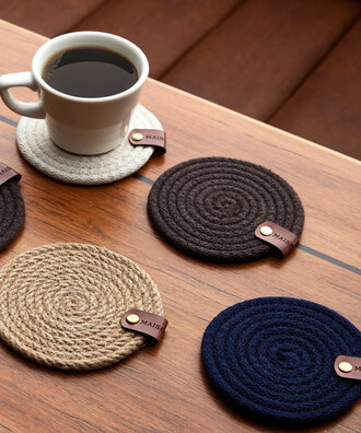 2-Piece Coaster – 11 cm – Navy Blue - 2