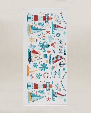 CAPTAIN BEACH TOWEL 75X150 MULTI MULTİ