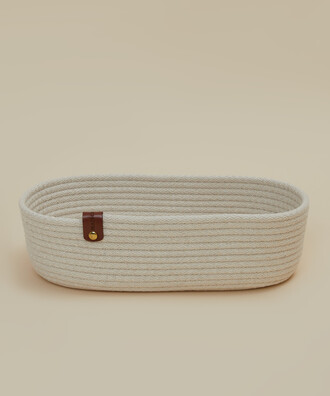 COLORFUL BASKET 16X30X9 cm WITH CREAM LID - 3