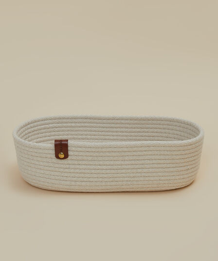 COLORFUL BASKET 16X30X9 cm WITH CREAM LID - 3