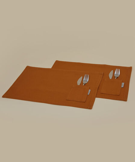 DENIM COLLECTION 2-PACK AMERICAN SERVING 30X45 
MUSTARD
