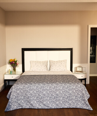Jacquard Double-Sided Bedspread Set Navy Blue - 4