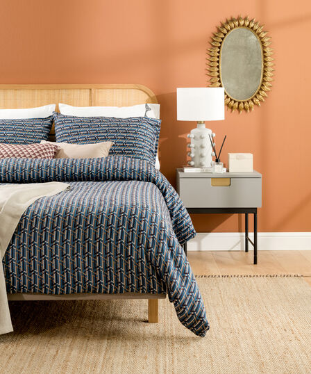 HIDDEN DUVET COVER SET INDIGO