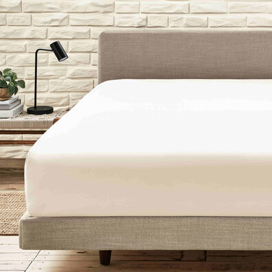 KNITTED FITTED SHEET ECRU - 1