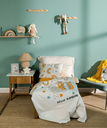 LITTLE SNAIL CHILDREN'S BEDSIDE COVER SET 100X150 COLORFUL