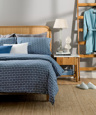 MAZE DUVET COVER SET BLUE-BLUE MAVİ