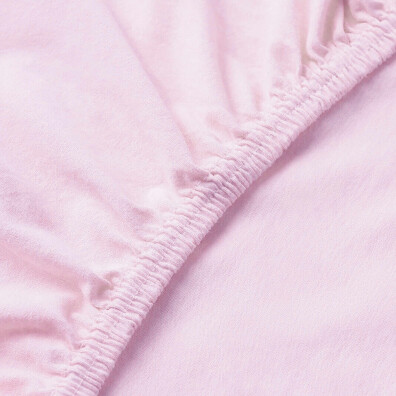 ÖRME LASTİKLİ ÇARŞAF PUDRA PEMBE - 3