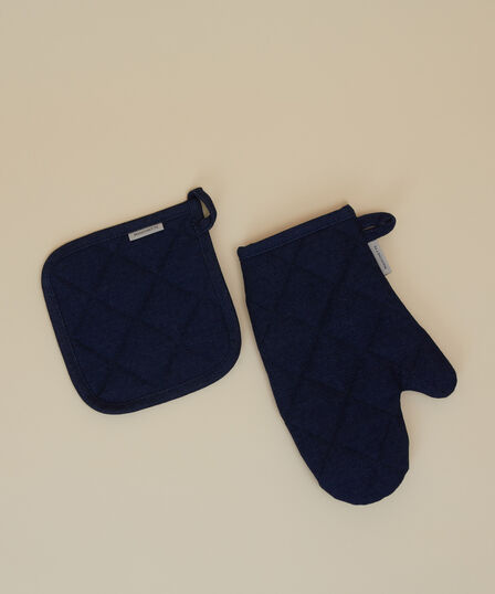 КОЛЛЕКЦИЯ DENIM КУХОННЫЙ КОМПЛЕКТ ИЗ 2 ПРЕДМЕТОВ 20X20/19X30 ИНДИГО - 1